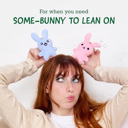 WHAT DO YOU MEME? Emotional Support Bunnies by Relatable, Cuddly Stuffed Animals and Toys, Squishy Toys and Plushies, Great Ideas for Loved Ones of All Ages, Includes 5 Plushies with Carrying Basket — view 2