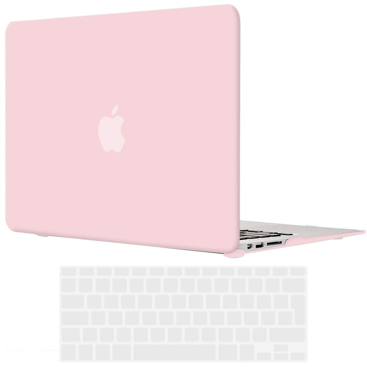 TECOOL Case compatible with MacBook Air M1 & MacBook Air 13 inch Retina 2020 2019 2018 (A2337 A2179 A1932), Plastic Snap On Hard Shell Cover & UK EU Keyboard Protector, Crystal Clear (Glossy) — view 39