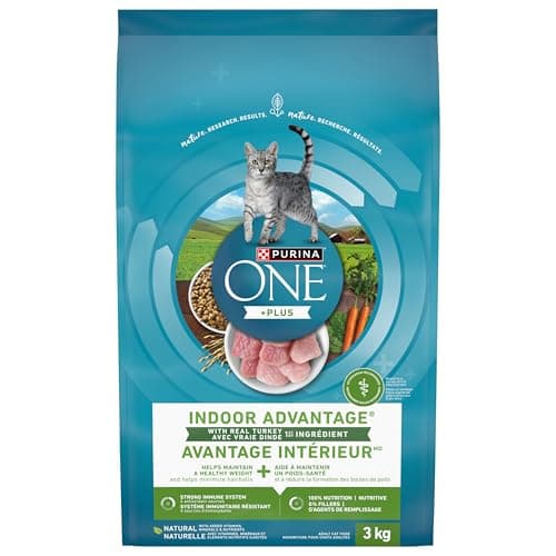 Purina ONE +Plus Dry Cat Food, Indoor Advantage Turkey - 3 kg Bag