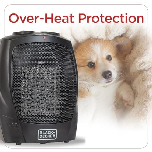 BLACK+DECKER Portable Space Heater, 1500W Room Space Heater with Carry Handle for Easy Transport — view 7
