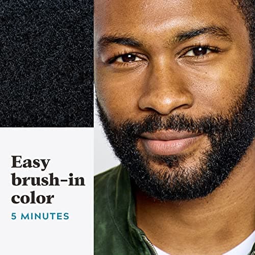 Just For Men Mustache & Beard Multiple Uses Beard Coloring for Gray Hair with Brush, With Keratin Biotin Aloe and Coconut Oil for Healthy Facial Hair - Jet Black, M-60, Pack of 1 — view 3