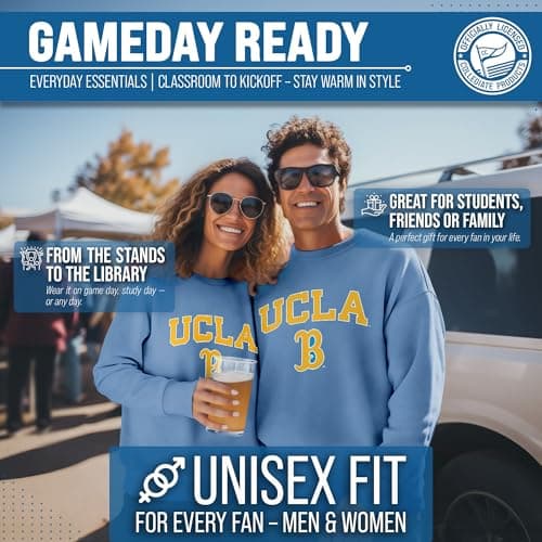 UCLA Sweatshirt Fleece Crewneck for Men and Women - Light Blue, Large — view 3