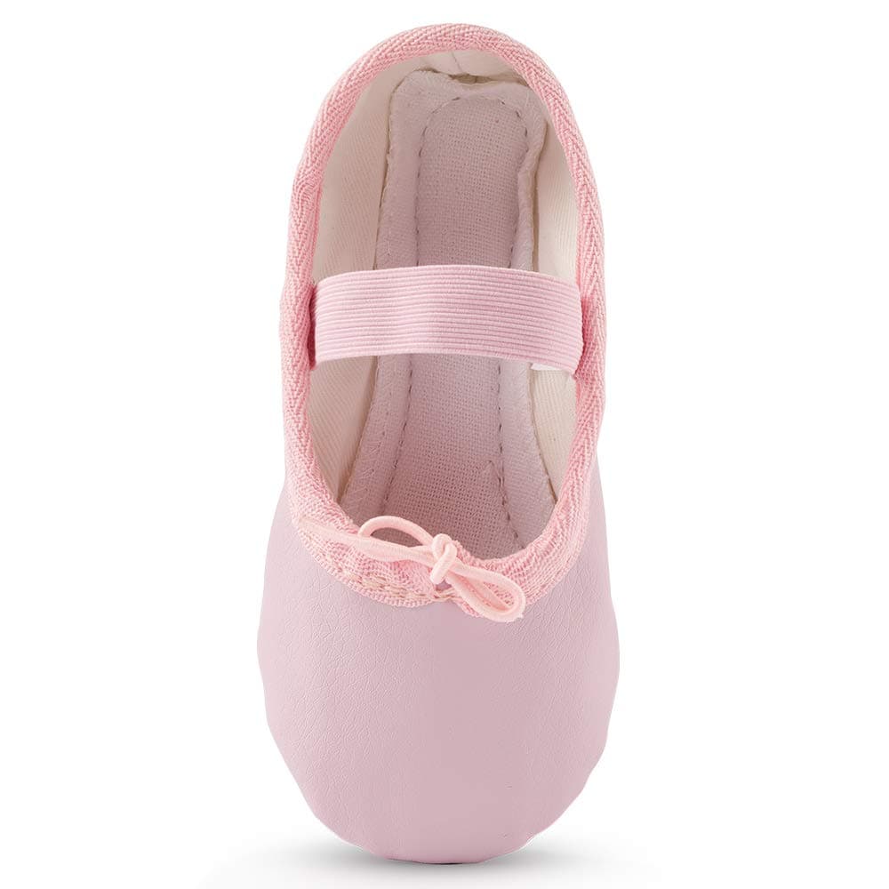 Bezioner Ballet Shoes Leather Ballet Flats Full Sole Dance Slippers for Girls Toddlers Women — view 5