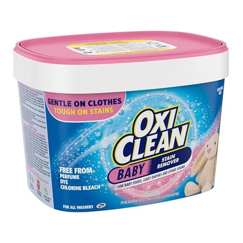 OxiClean All-Purpose Baby Enzyme Stain Remover Powder for Cloth Diapers, Bedding, Blankets, and Upholstery - Colour Safe, Chlorine Bleach, Fragrance Free, 1.36 kg — view 8