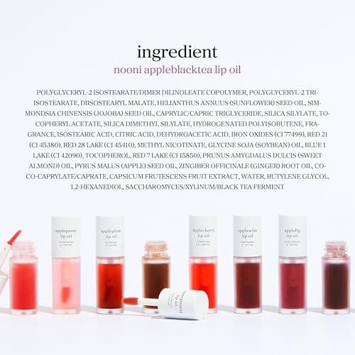 NOONI Korean Lip Oil - Appleblacktea - Plumping & Hydrating Tinted Gloss — view 10
