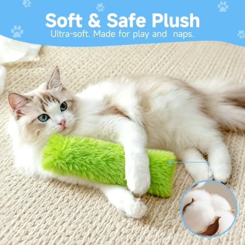 WOUSEDO Cat Toys Pillows 3 Pack, Interactive Kicker Toy with Catnip — view 5