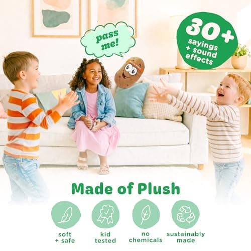Move2Play, Pass The Potato | Hilariously Wild & Fun | Active Family Game for Kids Ages 3-8+ | Indoor Outdoor Toss Game | Party Games for Boys & Girls | Camping Travel Fun — view 2