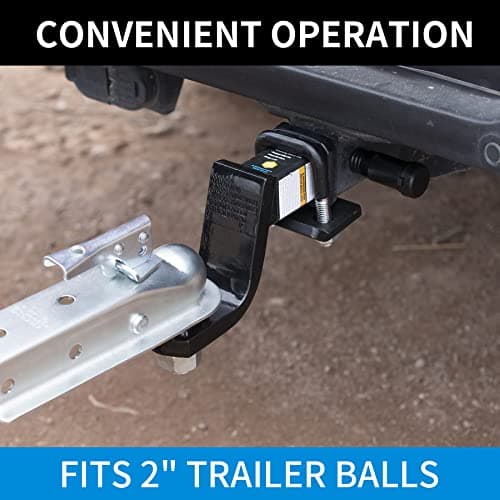 METOWARE Straight Trailer Coupler for 2" Channel, 2" Ball Trailer Tongue Coupler 3,500LBS — view 5