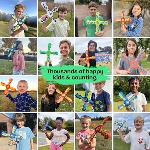Foam Boomerang - Fun Outdoor Summer Gift for Kids All Ages - Easy to Use, Soft & Safe - 2026 Top Beach Toy - Indoor Outdoor Toys for Kids Ages 3 4 5 6 7 8 9 10 11 12 + Year Old Gifts for Girls — view 2