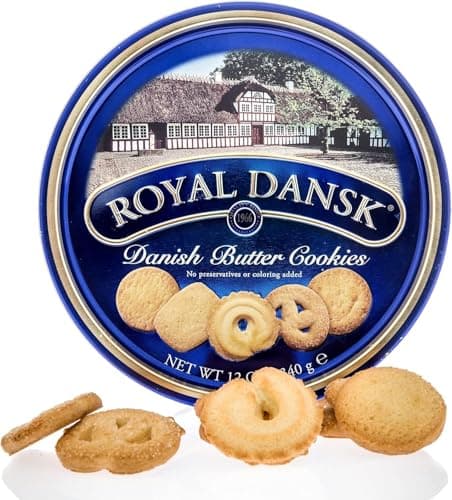 Royal Dansk Danish Butter Cookies, Premium Assorted Cookies in Gift Tin, Great for Sharing and Gifting, 12 oz — view 3