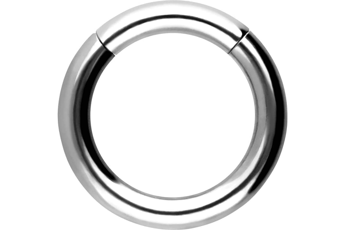 PIERCINGLINE Anillo segmento Clicker de acero quirúrgico – Piercing en oro, plata, rosa, negro o azul – para nariz, tabique, oreja, hélice o tragus — view 39