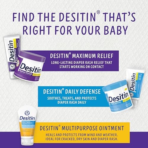 Desitin Maximum Strength Paste, 40% Zinc Oxide Paste, Diaper Rash Healing Ointment for Immediate Relief, Dermatologist Pediatrician Tested, Helps Heal Diaper Rash, Protects Up to 12 Hours, 4.8 Oz Tube — view 6