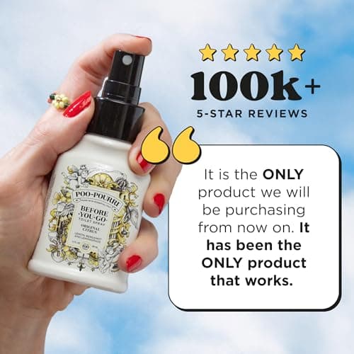 Poo-Pourri Before-You-Go Toilet Spray, Original Citrus, 4 Fl Oz, Up to 200 Uses, Bathroom Odor Deodorizer, Plant-Based with Essential Oils, for Home or Work, Lemon, Bergamot and Lemongrass Scent — view 3