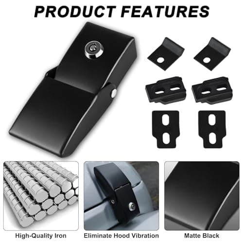 MuRealy 2Pcs Hood Latches for Wrangler JK JKU JT — view 2