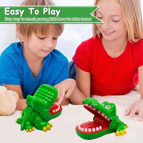 iShyan Crocodile Teeth Game for Kids Ages 4+, Alligator Tooth Game Push Teeth Down Toy, Funny Chomping Mouth Bite Surprise Games, No Batteries Travel Family Party Toy for Boys Girls — view 4