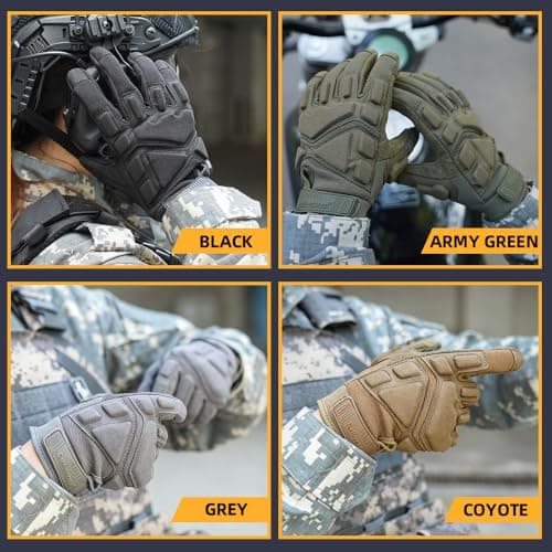 Seibertron Patented S.O.L.A.G 2.0 Index Finger Tip Touchscreen Tactical Sports Water Resistant Impact Gloves Also fit Airsoft Hunting Hiking Riding Cycling Motorcycle Climbing Full Finger Black XL — view 5
