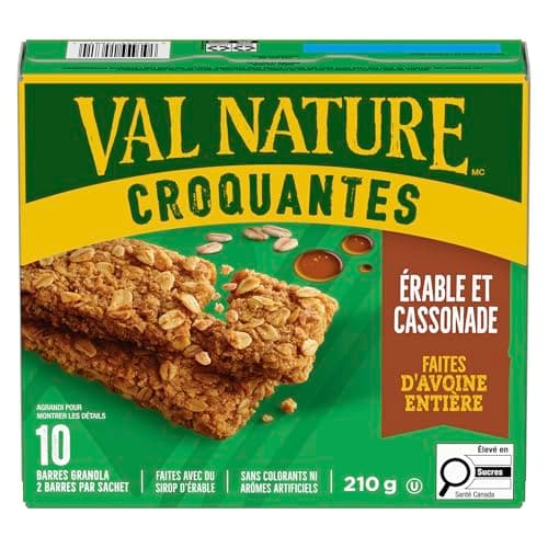 NATURE VALLEY Maple Brown Sugar Crunchy Granola Bars, No Artificial Colours, No Artificial Flavours, Snack Bars, Made with Whole Grain Oats, Pack of 10 Bars — view 9
