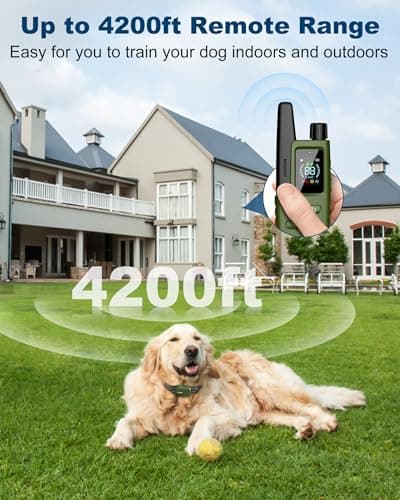 Dog Shock Collar - 4200FT Dog Training Collar with Remote Innovative IPX7 Waterproof with 4 Training Modes, Rechargeable E-Collar for All Breeds — view 2