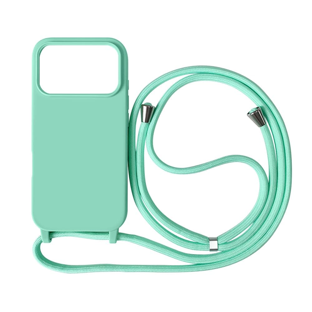 Funda Compatible con iPhone 17 Pro MAX(6.9"),Ajustable Collar Correa de Cuello Cordón Cuerda Carcasa TPU Bumper Silicona Skin Caso para iPhone 17 Pro MAX(6.9")-Verde — view 67