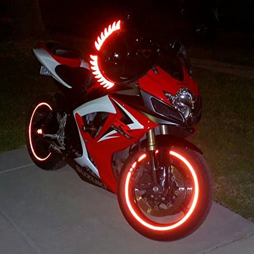 customTAYLOR33 (All Vehicles) Red High Intensity Grade Reflective Copyrighted Safety Rim Tapes (Must Select Your Rim Size), 12"/14" (Combination Rim Size) — view 4