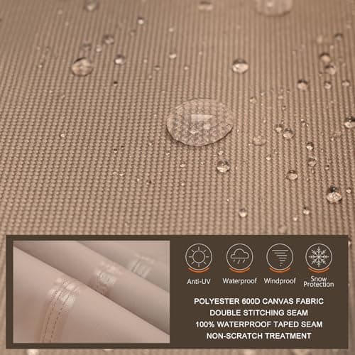 ULTCOVER Waterproof Patio Chair Cover – Outdoor Lounge Deep Seat Single Lawn Chair Cover 2 Pack Fits Up to 28W x 30D x 32H inches — view 2