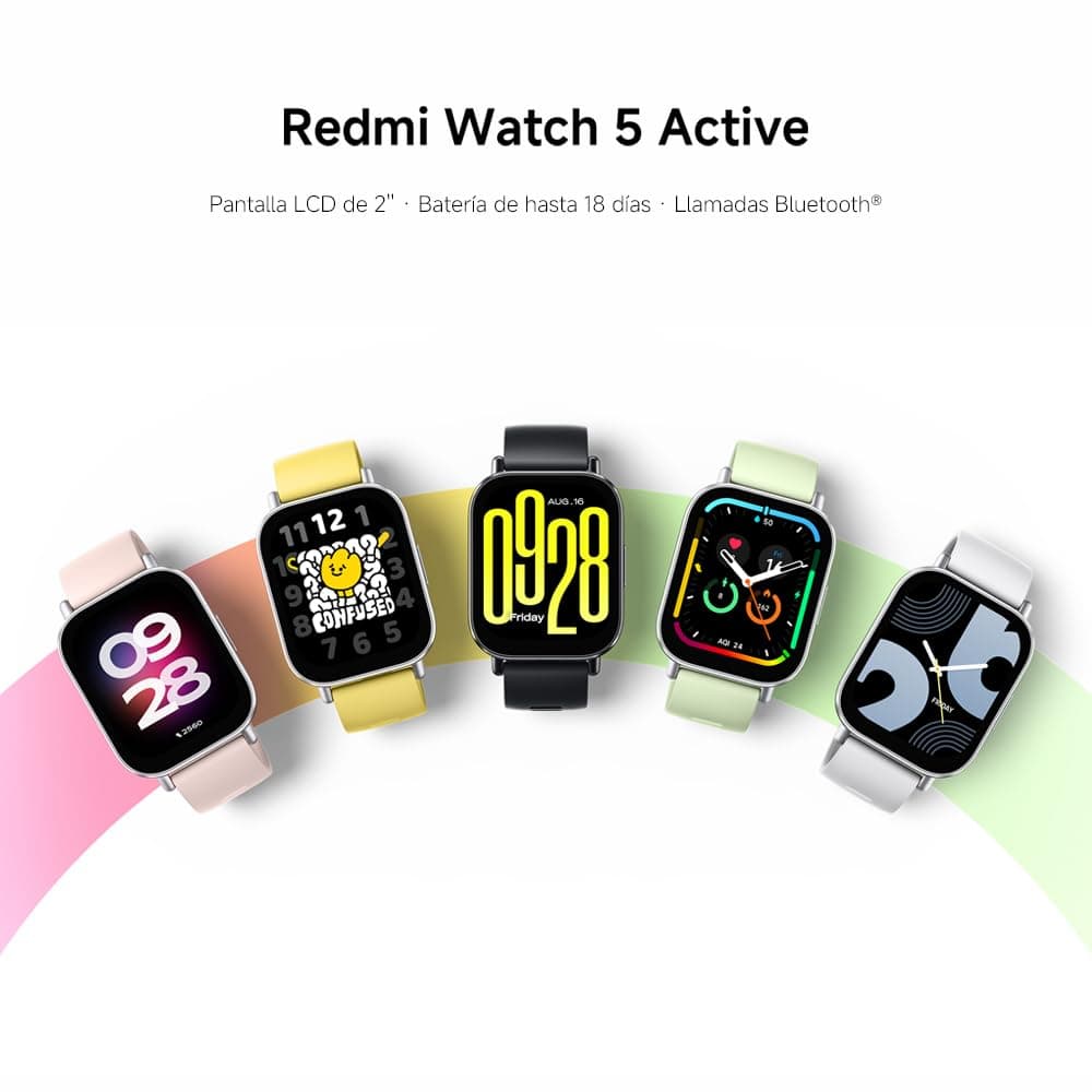 XIAOMI Redmi Watch 5 Active, Llamadas Bluetooth, Pantalla LCD de 2 Pulgadas, Monitor de frecuencia cardíaca, 140 Modos Deportivos, hasta 18 días de autonomía, Negro — view 3