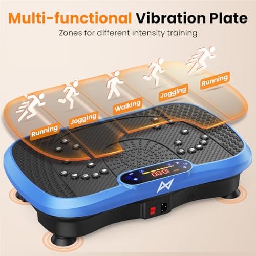 AXV Vibration Plate Fitness Platform Exercise Machine Vibrating Shaking Full Body Shaker Workout Vibrate Stand Shake Board Sport for Weight Loss Fat Burner for Gym Home Office — view 7
