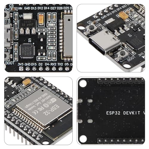 AITRIP 1PCS Type-C ESP32 ESP-WROOM-32 Development Board WiFi + Bluetooth CP2102 Dual Core 2.4Ghz Microcontroller Compatible with Arduino (ESP32 30P, Type-C) — view 2