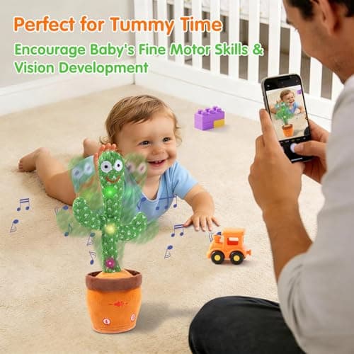 LLUKEME Dancing Talking Cactus Toy, Singing Cactus Baby Toy Stuffed Animals — view 2