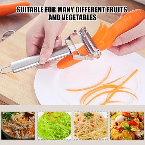 Multifunction Stainless Steel Julienne Peeler Vegetable Peeler Double Planing Grater Kitchen Accessories Cooking Tools — view 6