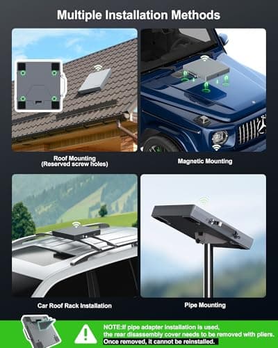 for Starlink Mini Magnetic Mount with Protective Cover Case,200lbs Heavy Duty Magnet,for Starlink Mini Portable Protector Quick Release Roof Rack Mounting Kit Accessories for RV, Car,Truck,Boat — view 7