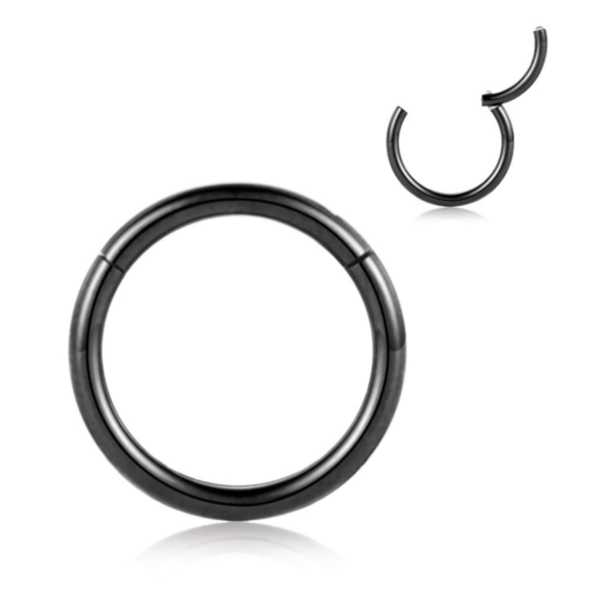 AROWRO 316L Surgical Steel Hinged Nose Rings Hoop 20G 18G 16G 14G 12G 10G 8G 6G 4G Seamless Piercing Rings for Nose Septum Cartilage Helix Tragus Conch Rook Daith Lobe Diameter 6mm to 14mm