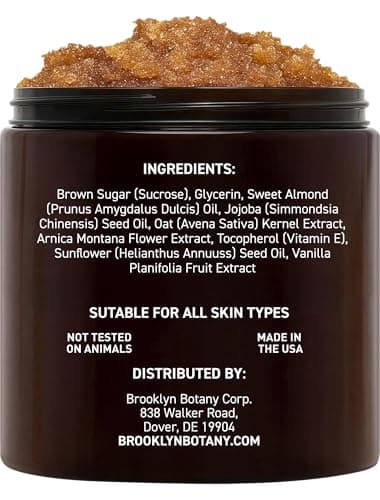 Brooklyn Botany Brown Sugar Body Scrub - Moisturizing and Exfoliating Body, Face, Hand, Foot Scrub - Fights Acne, Fine Lines & Wrinkles, Great Gifts For Women & Men - 10 oz — view 2