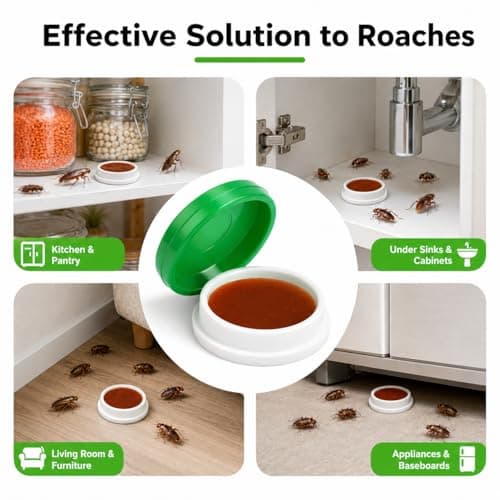 Cockroach Traps, 96 Pack Roach Bait Stations Indoor & Outdoor, Ready-to-Use Design for Hidden Roach Areas, Kitchen, Bathroom, Basement, Cabinets & Under Sinks — view 4