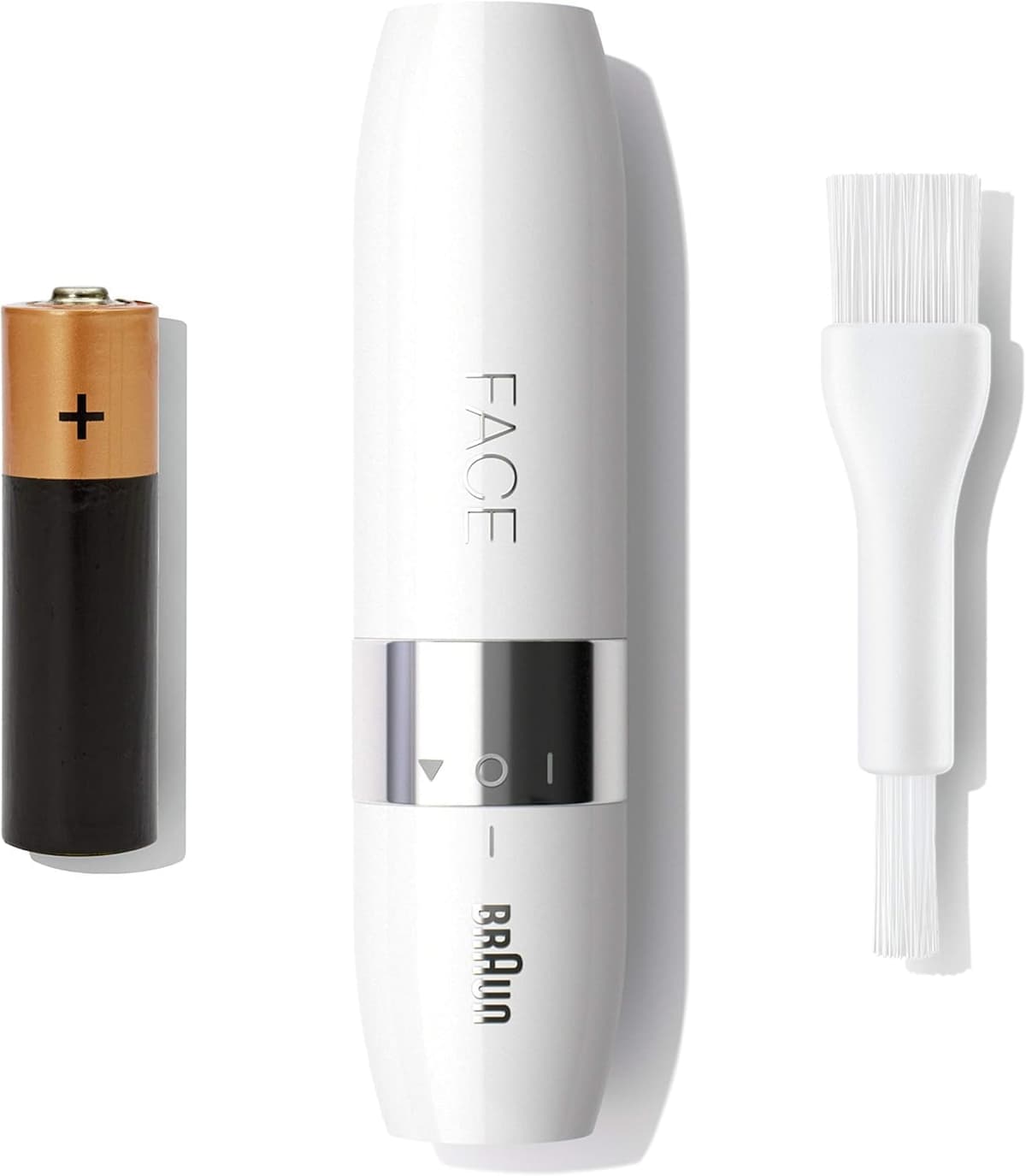 Braun Face Mini Hair Remover FS1000, Electric Facial Hair Removal for Women, Lady Shaver,Finishing Touch for Upper Lips, Chin & Cheeks, for Easier Makeup Application, with Smartlight, White — view 4