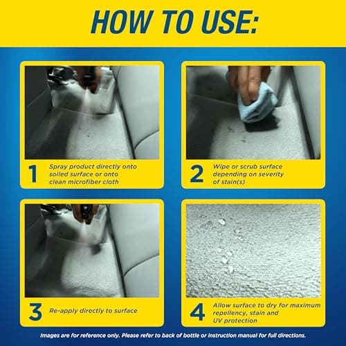 Rain-X 620234SRP Carpet & Upholstery Cleaner Repellent for Car Interiors & More, Cleans + Repels Spills while Preventing Stains, Fresh Scent 16 Fl Oz. — view 3