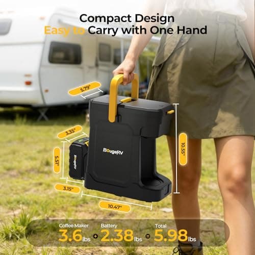 BougeRV 144Wh Portable Coffee Maker Compatible with K Cup & Ground Coffee — view 6