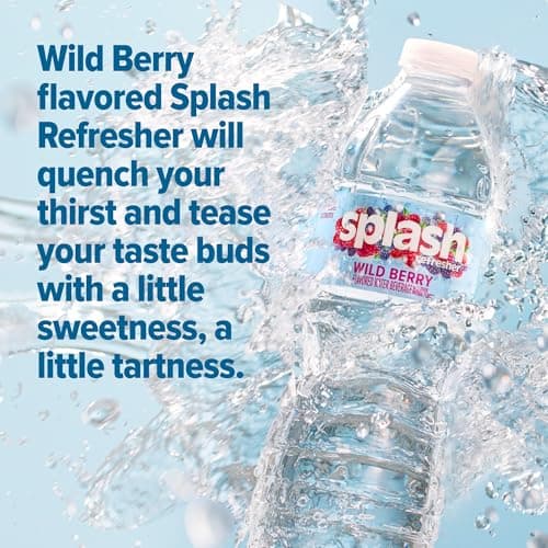 SPLASH REFRESHER Flavored Water Bottles, Wild Berry Flavor - 6-Pack, 16.9 Fl Oz - Refreshing Flavored Bottled Water with Electrolytes - Zero Sugar & Zero Calories — view 5