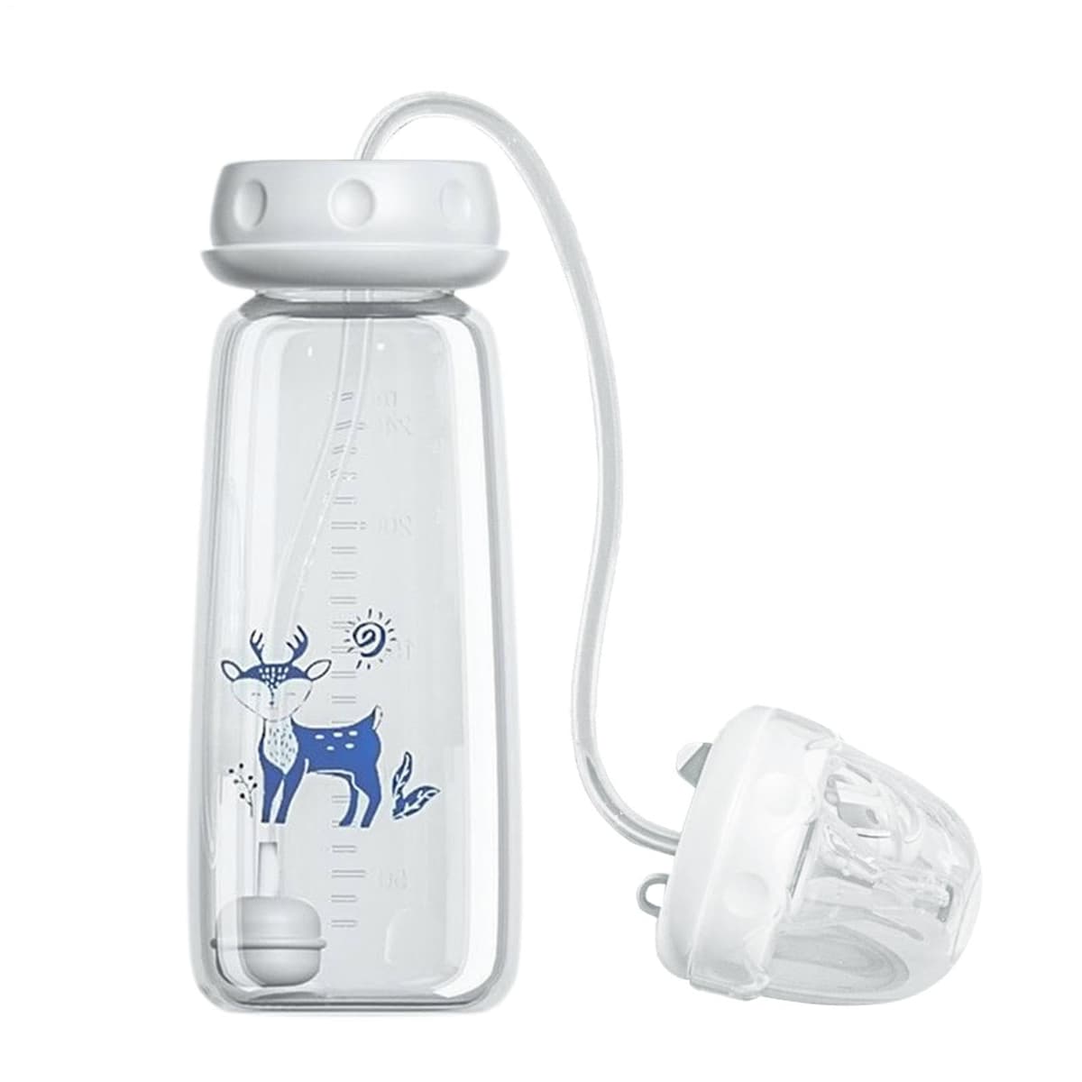3-i N-1 Hands Free Anti-Colic Babys Bottle | with Silicone Nipple Anti-Colic Breastfeeding Supplies | Adjustable Milk Bottle Feeding System for Breastfeeding, Breastmil — view 9