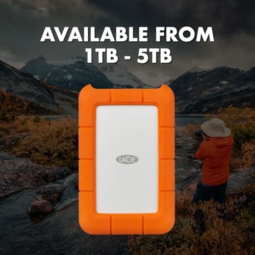 LaCie Rugged Mini, 1TB, 2.5", Portable External Hard Drive, for PC Mac iPad and iPhone, Data Rescue Service (LAC301558) — view 6