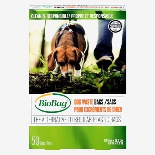BioBag Compostable and Biodegradable Pet Waste Bags, 50 Bags