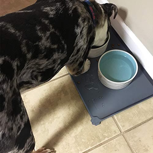 Hoki Found -Waterproof Pet Feeding Mats with High Lips - Multiple Size and Colors for Dogs, Cats & Others-G — view 4