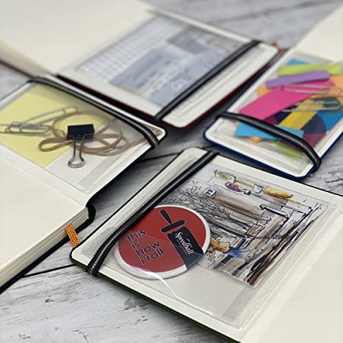 Travelogue Square Drawing Book, 5.5" x 5.5" Artist Journal - 128 Sheets Buff Paper, Vermilion Red Cover — view 3