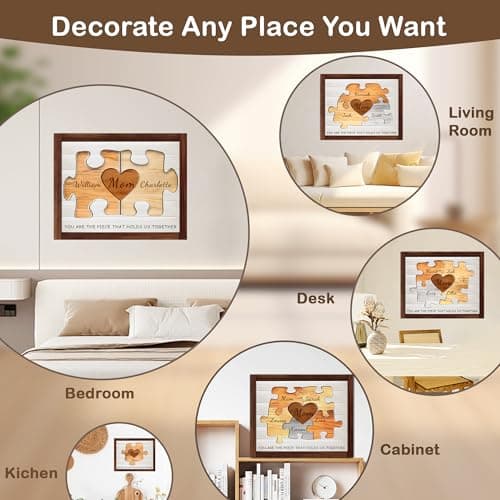 Personalized Custom Mothers Day Canvas Prints Gifts with Your Kid's Names, Mothers Day Gift for Mom Mama Mommy Grandma Wife from Son Daughter Husband Grandson Granddaughter — view 5