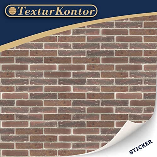 3 Sheets Self Adhesive Brick Wall for Dollhouses, 1:12 Scale (Brown Brick)