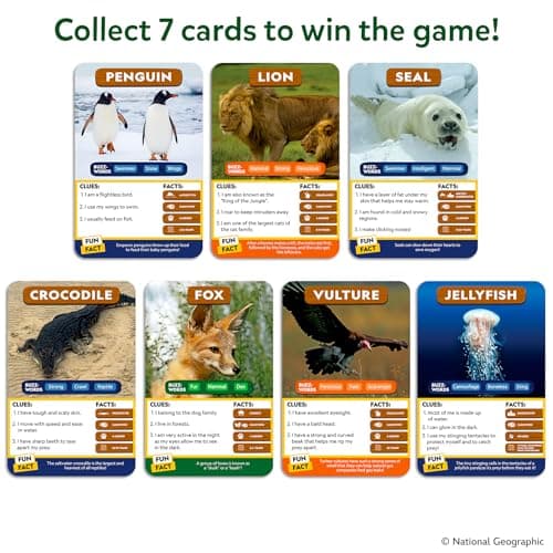 Skillmatics Guess in 10 National Geographic Animals, Educational Card Game for Kids & Families, Animal Trivia & Travel Game, Screen-Free Fun, Gifts for Ages 6, 7, 8, 9 and Up — view 4