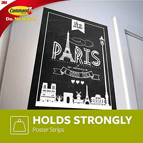 Command Poster Hanging Strips Value Pack, Small, White, 48 Strips