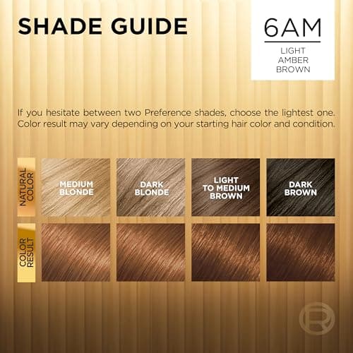 L'Oreal Paris Superior Preference Luminous Fade-Defying Permanent Hair Color, Hair Dye For Up to 9 Weeks of Radiance, Light Amber Brown 6AM, 1 Hair Dye Kit — view 4