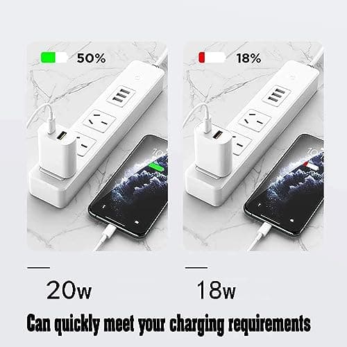 2 Pack USB C Charger Block, Dual Port Type C Wall Charger Fast Charging 20W Power Adapter Cube for iPhone 14/14 Pro/14 Pro Max/14 Plus/13/12/11, XS/XR/X, iPad, Samsung, More — view 3
