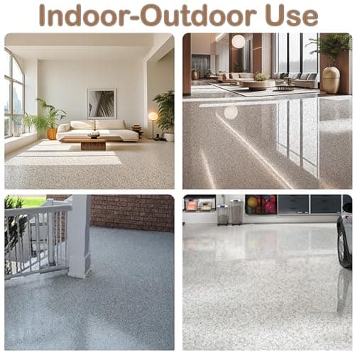 Self Leveling Epoxy Colored Sand Floor Paint, Fast Drying, Stain-Resistant For Concrete Tile Wood Countertop Decorative Finish (Red) — view 5